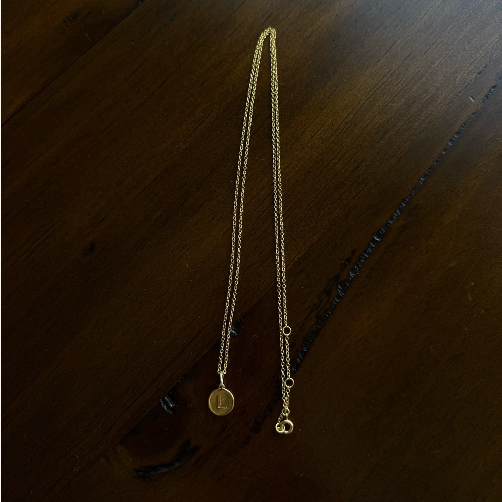 BubleBar ‘L’ initial necklace